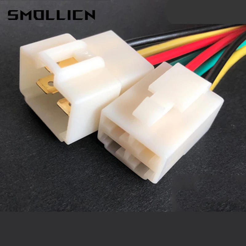 Description Picture 5 of item1 Set 1 2 3 4 6 8 9 Pin 6.3mm Electric Vehicle Connector High Current Equipment Wiring Harness Male Female Plug Car Butt Joint