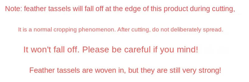 Description Picture 3 of itemSimulated Feather Tassel Fabric Pendant Soft Fashion Handmade Clothing Shooting Background Decoration Clothing Designer Fabric