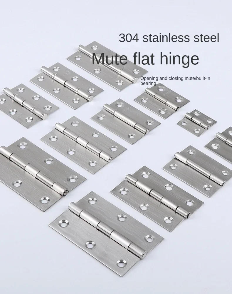 Description Picture 2 of itemStainless Steel Flat Hinge Door & Window Hardware Rustproof Hinge Polished Bearing Mute Hinge Cabinet Hardware