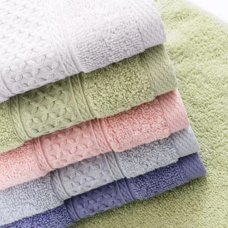 Description Picture 3 of itemBath Towel Washcloth Cotton Towel Solid Color Soft Absorbent Towels Multipurpose Use For Hotel Bathroom