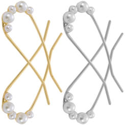 4 Pcs Hairpin Forks Chinese Sticks French Pins Barrettes Thick Bun Clip Women Pearl Buns