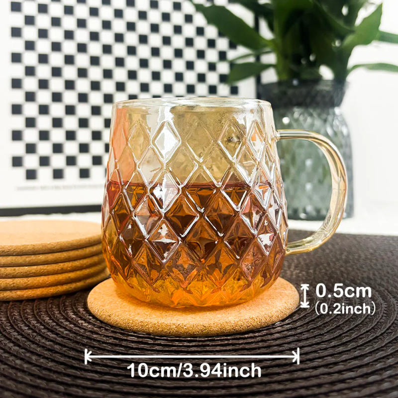 Description Picture 6 of item6pcs/Set Creative Engraved Flower Skull Pattern Round Cork Coasters For Coffee Cups Mugs Drink Holder and Tableware