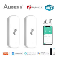 New Tuya WiFi/Zigbee Smart Temperature Humidity Sensor SmartLife Smart Home APP Control Thermometer For Alexa Google Assistant