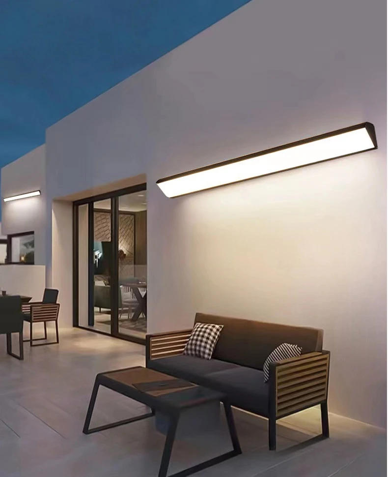 Description Picture 3 of itemIP65 Waterproof Wall Lamp Outdoor Garden Decoration Long Strip Exterior Line LED Light External Wall Washer Modern Nordic Sconce