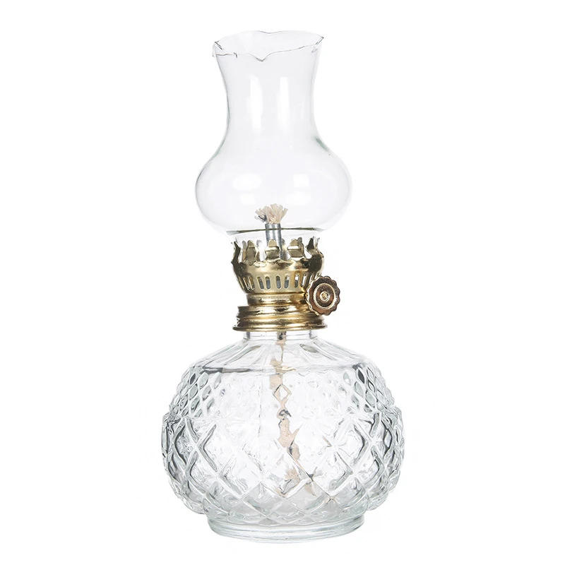 Description Picture 5 of itemRustic Large Oil Lamp Vintage Glass  Lamp Antique Oil Lamps for Indoor Use Emergency Lighting Hurricane Lamp Chamber