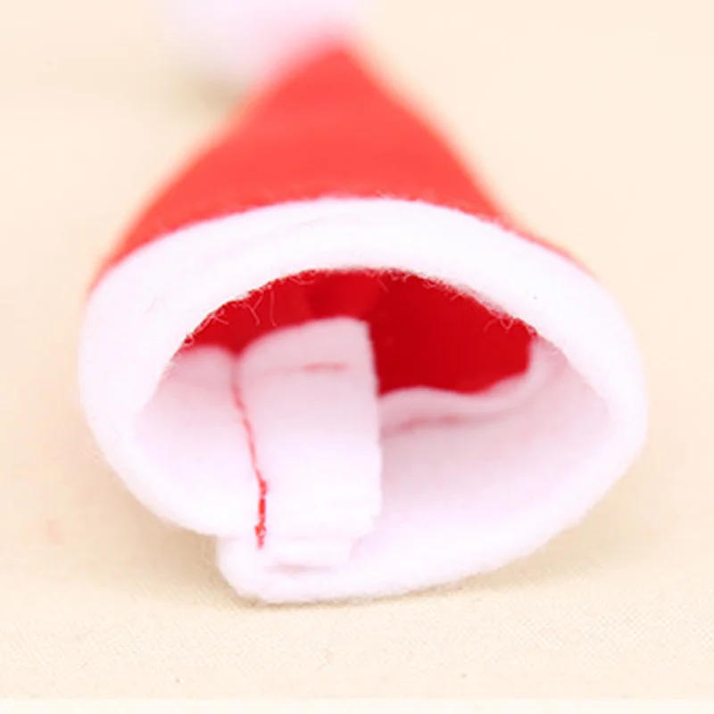 Description Picture 5 of item(10 Pcs/pack) 12*6cm Mini Christmas Hat For Red New Year Decoration Handmade DIY Christmas DollsKids Gift Holiday Party Supplies