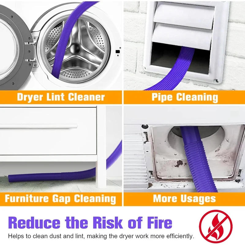 Description Picture 4 of itemDryer Vent Cleaner Kit For Dyson V7 V8 V10 V11 V15 Vacuum Hose Attachment Lint Remover For Efficient Cleaning Easy To Use