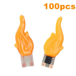 100 Pcs 3V Candles Flash Edison Flame 2200K LED Filament COB Diode Light Birthday Party Decoration DIY Light Bead Accessories
