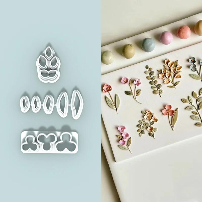 Description Picture 2 of itemINS Floral Plants Polymer Clay Mold DIY Flower Earrings Jewelry Soft Clay Cutter Mold Pendants Jewelry Ornaments Making Tool