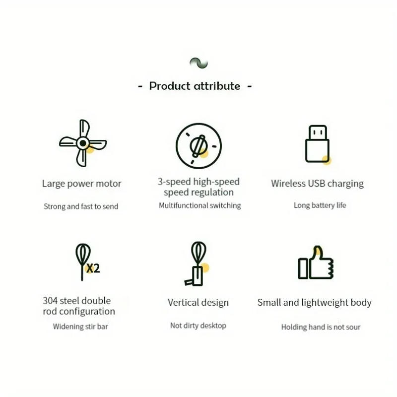 Description Picture 3 of itemWireless Portable Electric Food Mixer Automatic Whisk Egg Beater Butter Cream Vertical Whipper Kitchen Cordless Hand Blender