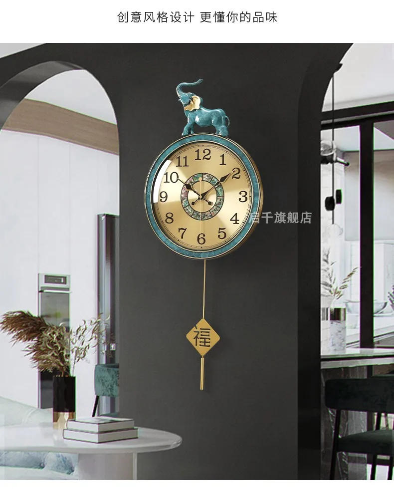 Description Picture 6 of itemRound Kitchen Wall Clock Plane Nordic Modern Living Room Wall Clock Chic Hanging Duvar Saati Home Decoration Accessories
