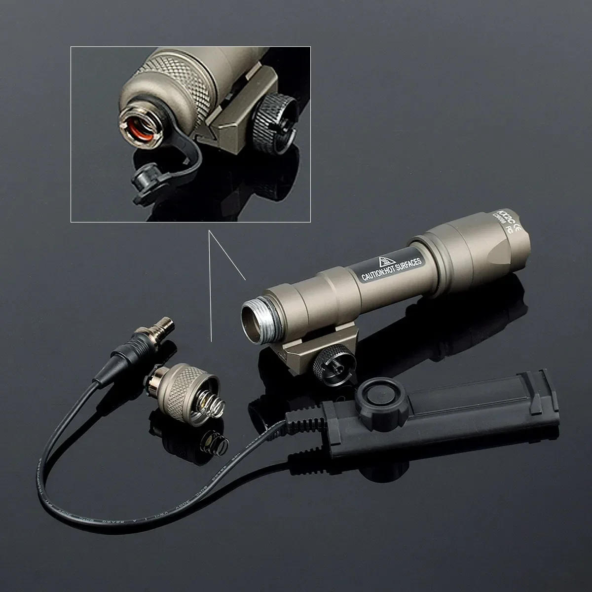 Description Picture 6 of itemTactical SF M600 M300 Airsoft Powerful Flashlight Dual Switch AR15 Rifle 20mm Rail Hunting Weapon LED Gun Lamp Scout Lights