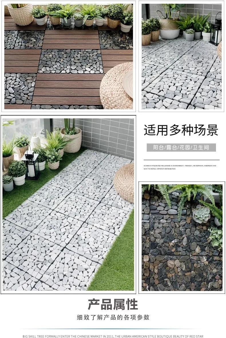 Description Picture 5 of itemAdhesive wallpaper for wall & WPC Decking-Outdoor Anti-Slip Deck Tiles,Waterproof Wood Composite Flooring for Terrace Partition