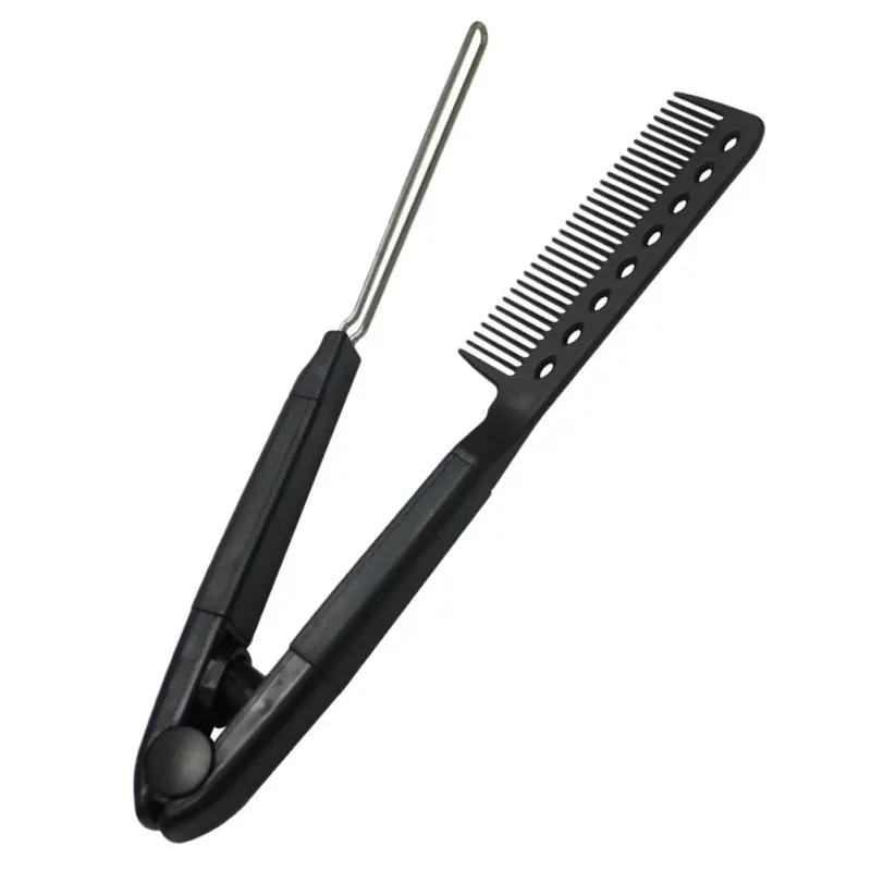 Description Picture 2 of itemV-shaped Hair Straightening Comb Styling Irons Straightener Simple Plastic Hairstyling Hairdressing Tool Men Straighteners
