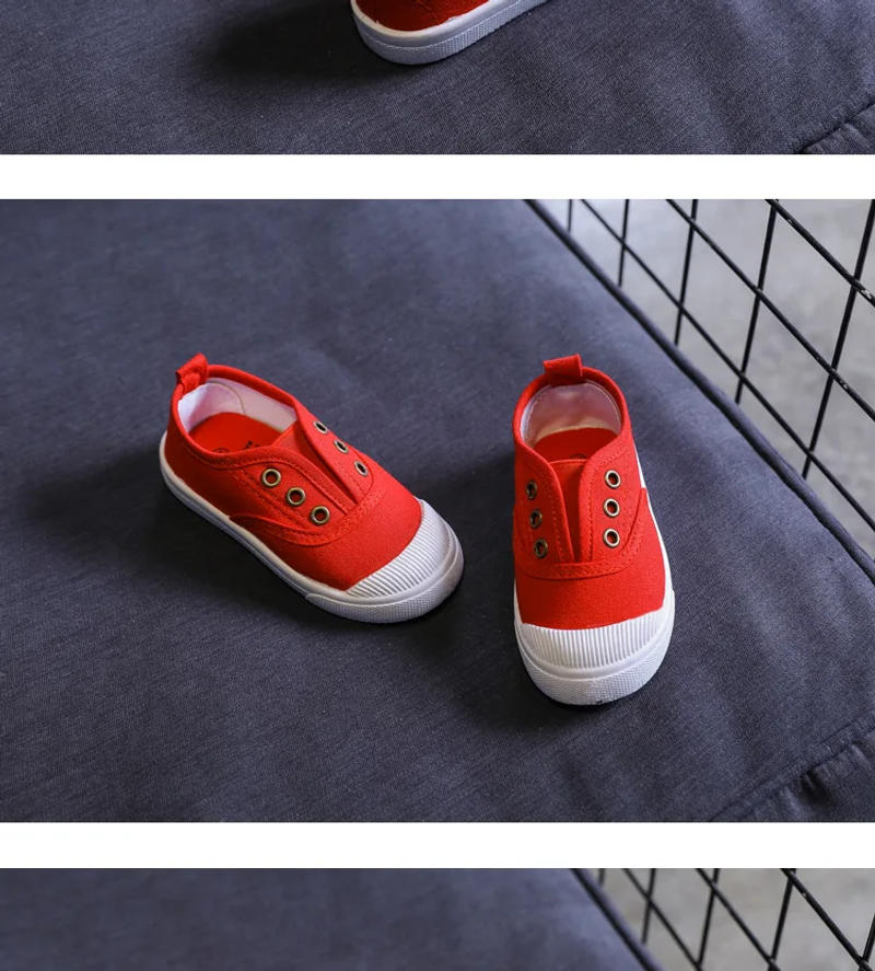 Description Picture 6 of itemCandy Color Kids Shoes For Girl Children Canvas Shoes White Sneakers Comfortable Boys Flat School Shoes