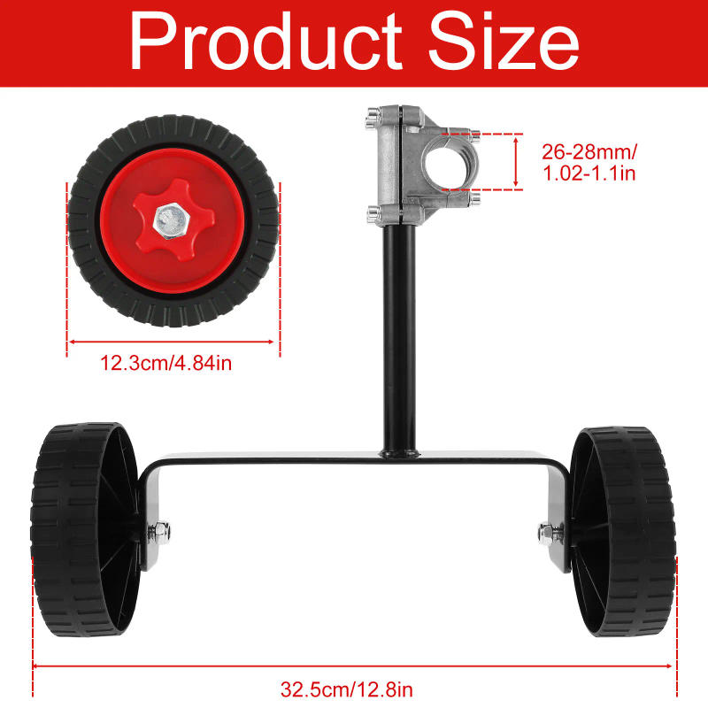 Description Picture 5 of itemUniversal Lawn Mower Support Wheel Adjustable Support Wheel Portable String Trimmer Attachment for Weed Trimmer