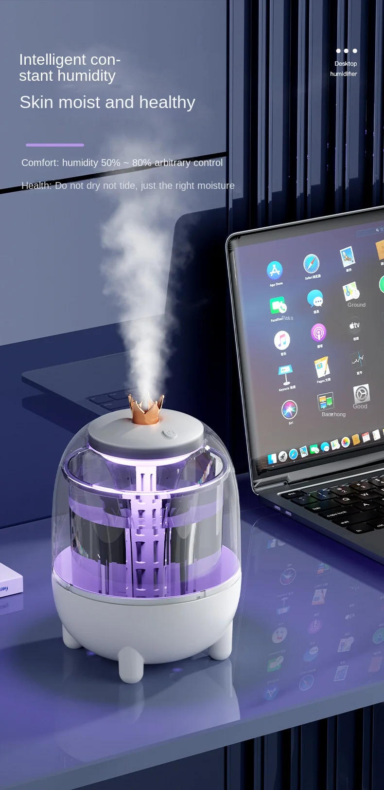 Description Picture 4 of item1000ML Air Humidifier USB Aroma Essential Oil Diffuser Smell Distributor Perfume Mist Maker Color Night Lights for Home Bedroom