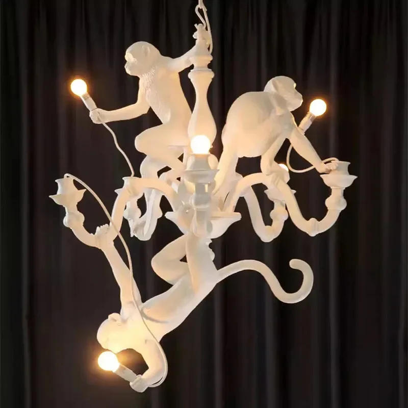 Description Picture 4 of itemNordic Creative Retro Monkey Chandelier Restaurant Coffee Shop Bedroom Wall Light Designer Senior Moving Object Led Table Lamp