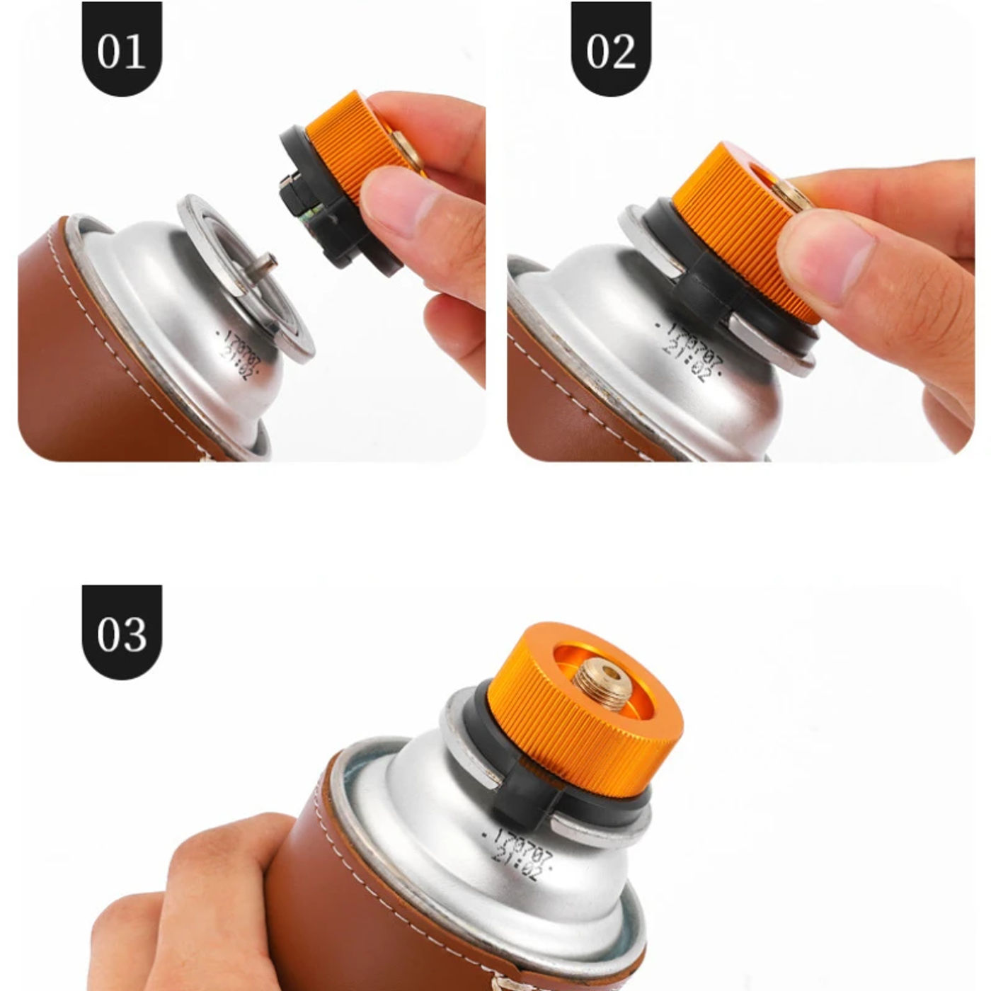 Description Picture 4 of itemOutdoor Camping Stove Burner Adaptor Split Type Furnace Converter Connector Gas Cartridge Tank Cylinder Adapter Camp Supplies