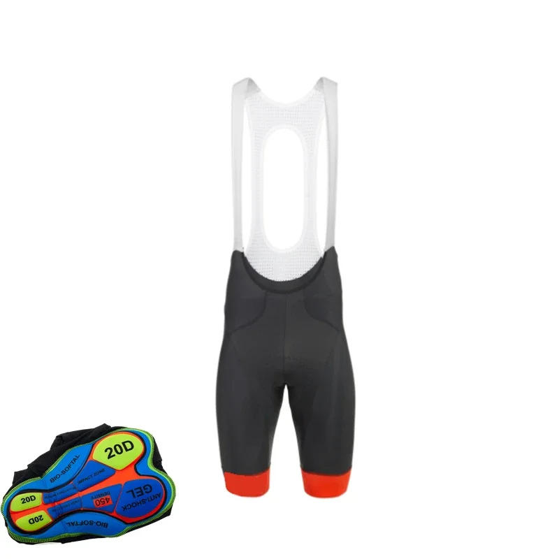 Description Picture 6 of item2025 Colorful Cycling Bib Shorts Pro Team Mtb Bike Pants Tights For Men Summer Breathable Quick Dry 20D Gel Padded Bicycle Short