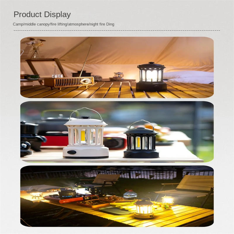 Description Picture 3 of item2024 New Camping Portable Retro Lantern Vintage Tent Lighting Lantern Decoration Waterproof Outdoor Garden Street Lawn Lamp