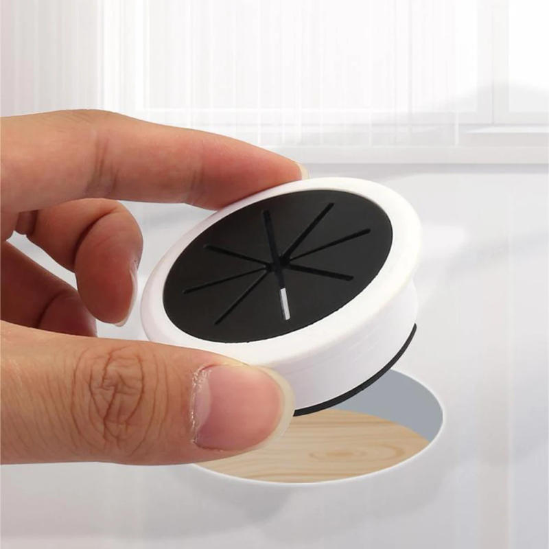 Description Picture 5 of item80MM Round Silicone Cable Cord Grommet Rubber Grommets Table Console Hole Cover Wire Organizer For Desktop Cable Pass