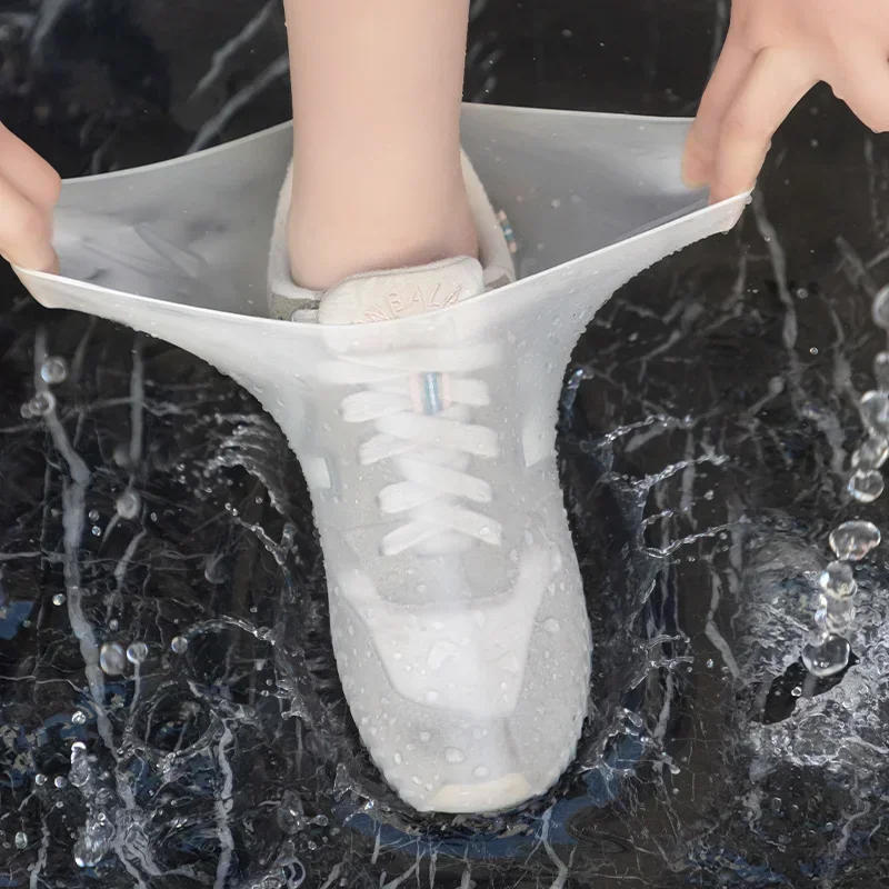 Description Picture 2 of itemOutdoor Waterproof Silicone Shoe Rubber Rain Boot Covers Cover Anti Rain Shoes Dustproof Boots for Rainy Days Protector Gear