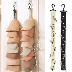 8-Clips Wall Hat Organizer Drying Rack Wardrobe Hanger Baseball Cap Duck Tongue Cap Holder Dolls Toys Hanging Organizer Rack