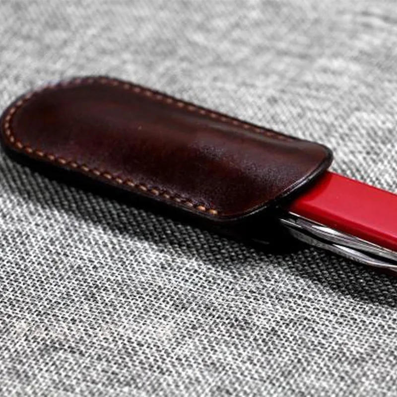 Description Picture 5 of itemCustomized Vegetable Tanned Cowhide Folding Knife Cowhide Cover Leather Scabbard For Outdoor Tool 58MM 84MM 91MM Shell