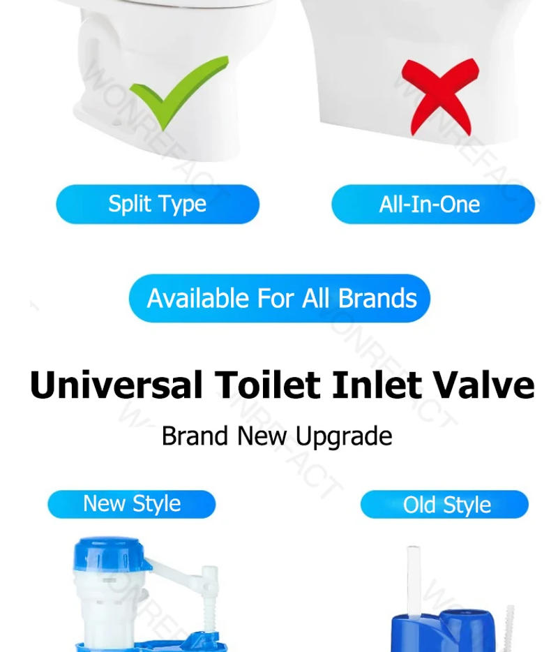 Description Picture 4 of itemToilet Tank Replacement Kit Toilet Water Tank Inlet Valve Double Flush Drain Valve WaterTank Round Button Side Buttons Universal