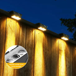 LED Solar Wall Lamp Outdoor Waterproof Solar Powered Light Courtyard Decoration Balcony Staircase Fence Garden Lighting Lamp