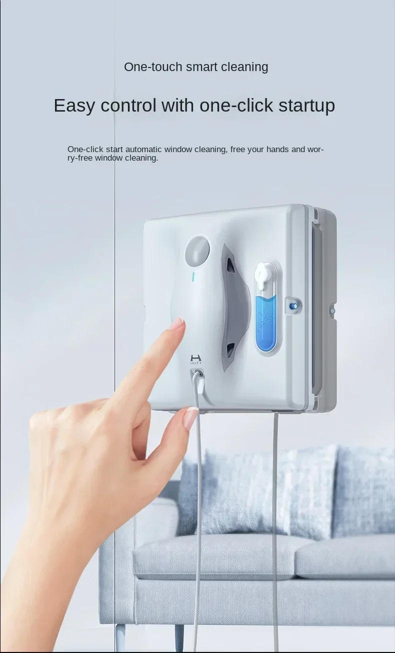 Description Picture 4 of itemNew Global Version Hutt W8 Window Cleaner Robot For Home Auto Fast Smart Planned Electric Window Cleaning Washer Vacuum Cleaner