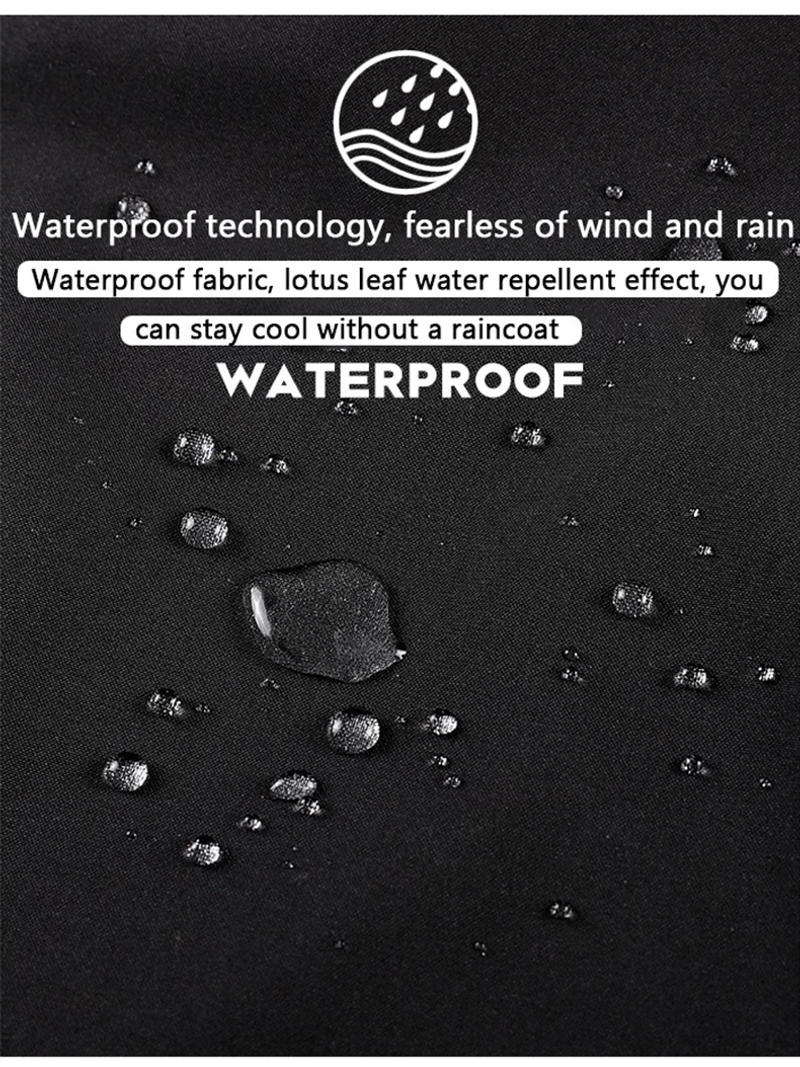 Description Picture 3 of itemCHRLCK Men's Waterproof Hiking Jacket Women Windproof Windbreaker Camping Hunting Running Trekking Fishing Coats Reflective