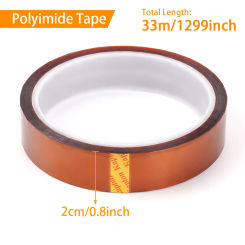 20mm Wide 33M Length High Temperature Tape Heat Resistant Polyimide Adhesive Tape Battery Insulation Anti Static Adhesive Tape