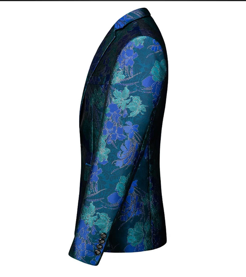 Description Picture 3 of item2024 High quality men fashion handsome fashion suit personality stage performance banquet business casual small suit M-6XL