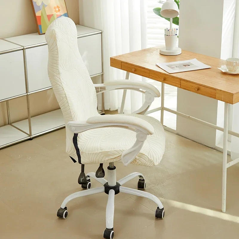 Description Picture 5 of itemElastic Computer Office Chair Cover Thicken Jacquard Anti-dirty Rotating Stretch Gaming Desk Seat Chair Slipcover for Armchair