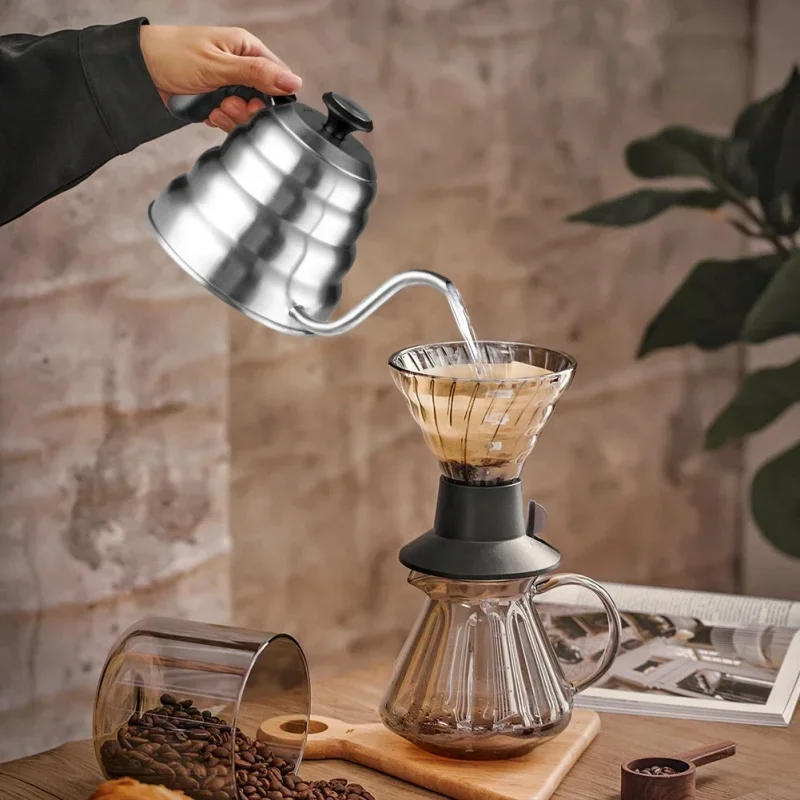 Description Picture 5 of itemStainless Steel Thermometer Coffee Kettle Swan Long Neck High Capacity Hand Brewed Coffee Pot Kitchen Accessory Home Coffeeware
