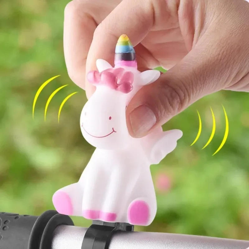 Description Picture 4 of item1/2PCS Cartoon Dinosaurs Unicorn Air Horn Children Balance Bike Scooter Bell Super Loud Bicycle Bell Bicycle Accessories