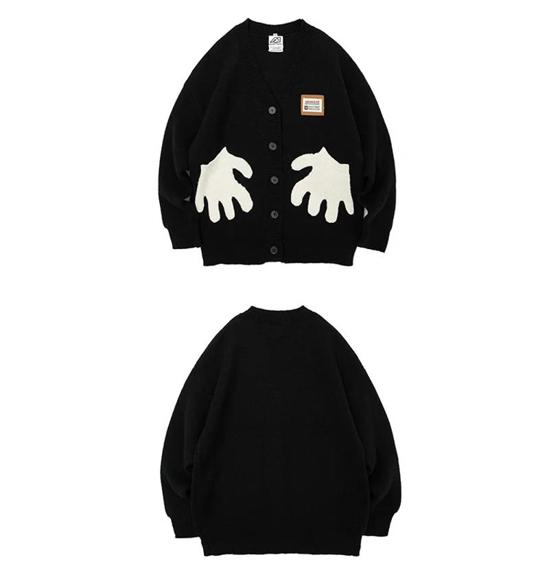 Description Picture 4 of itemJapanese retro unique personality design cardigan sweater