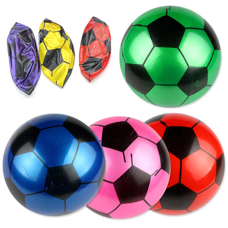 Description Picture 2 of item1PC Children Soccer Ball PVC Inflatable Hand Pat Football Sports Match Elastic Balls New Random Color