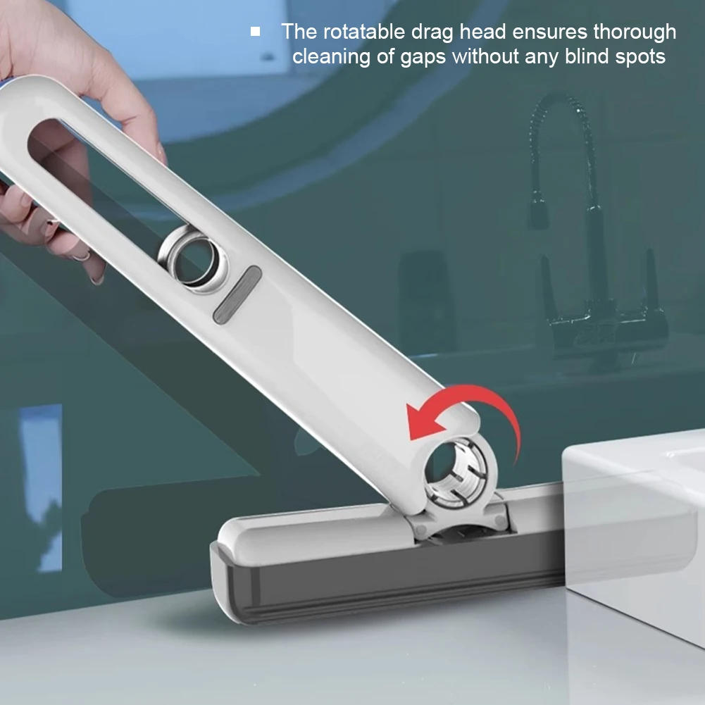 Description Picture 4 of itemMini Self Squeeze Mop Powerful Folding Household Clean Tools No Hand Wash Strong Absorbent Mop for Bathroom Kitchen Desktop