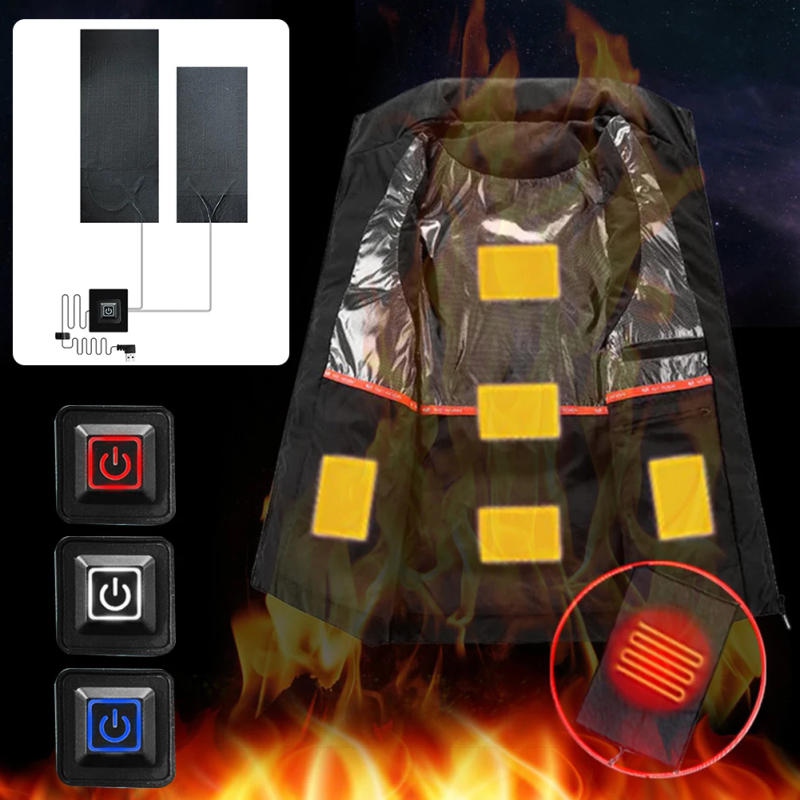 Description Picture 5 of itemWaterproof Electric Heating Sheet 3 Gear Adjustable Temperature Control Pad Heating Warmer Pad 5V DIY Heat Clothing for Outdoor