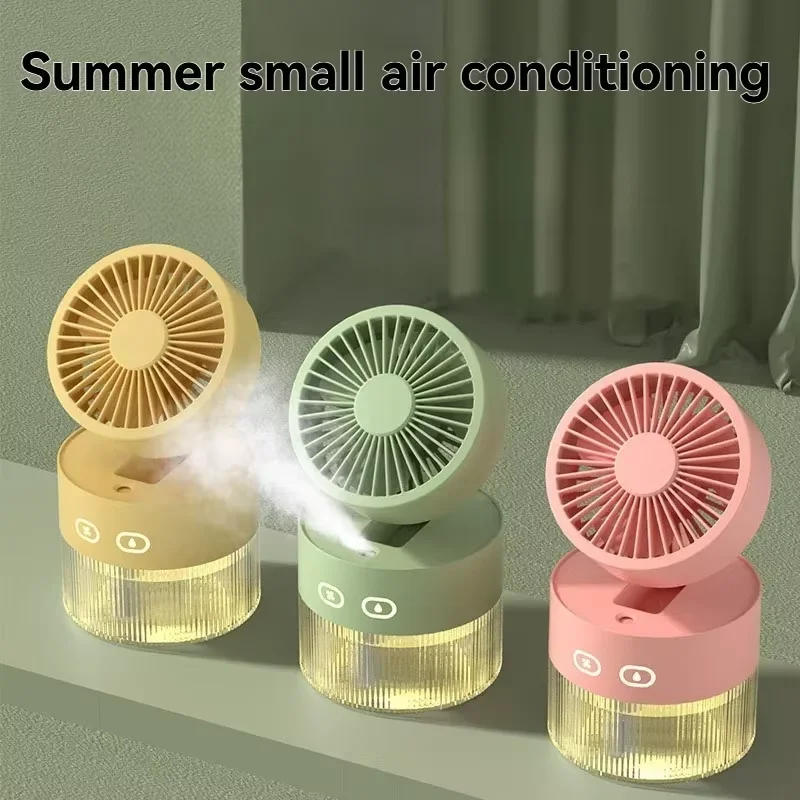Description Picture 2 of itemPortable Air Humidifier Fan Desktop Foldable Water Spray Mist Fan 350ml Water Cooler Table Air Fan With Night Light USB Plug
