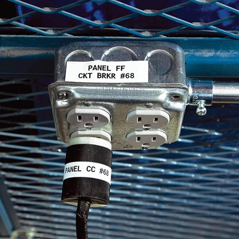 Description Picture 5 of item1-10pcs M21-750-427 0.75" Label Compatible BRADY BMP21 PLUS Handheld Label Printer Self-Laminating Vinyl for Brady M21 750 427