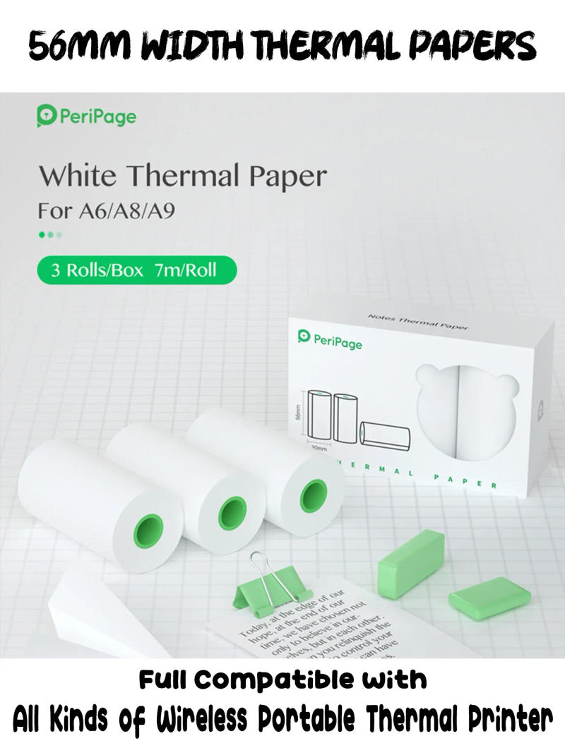 Description Picture 3 of itemThermal Paper Peripage Self-Adhesive Printable Sticker Label Papers Clear Print For Poooli Papeang Printer For Phone Photo Papie