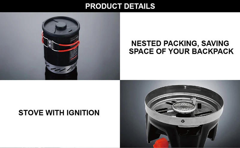 Description Picture 5 of itemFire Maple X1 X2 X3 X5 Outdoor Gas Stove Burners Portable Cooking System With Heat Exchanger Pot Camping Hiking Gas Cooker