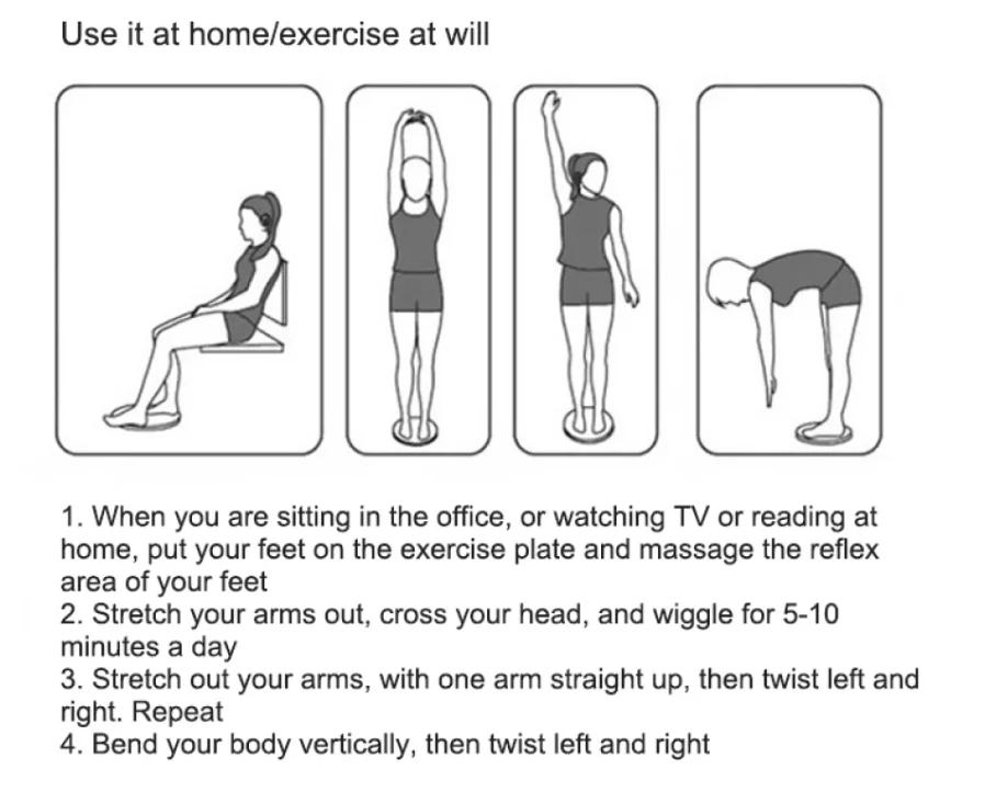 Description Picture 2 of itemWaist Twisting Disc Home Fitness Equipment Balance Board Kids Gym Accessories Wobble Board Exercise Bodybuilding Weight Loss