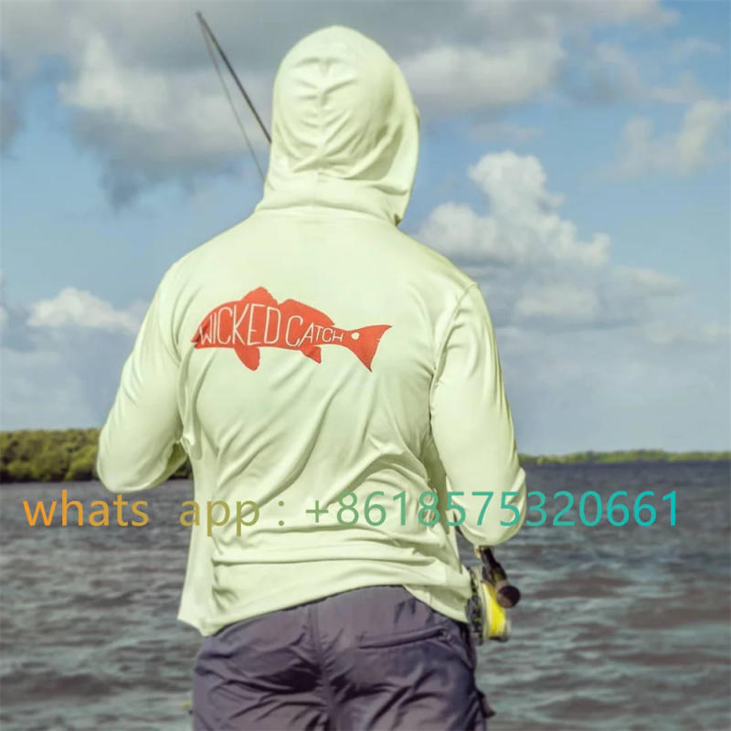 Description Picture 6 of itemSummer Fishing Clothing Men Long Sleeve Hoodie Fishing Shirts Camisa De Pesca Uv Protection Hoody Sweatshirt Uv Protection Shirt