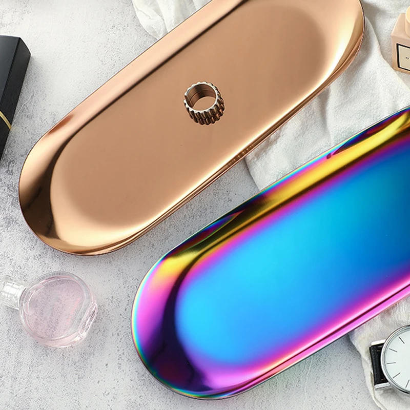 Description Picture 3 of itemStainless Steel Cosmetic Storage Tray Nail Art Equipment Plate Doctor Surgical Dental Tray False Nails Dish Tools Storage Tray