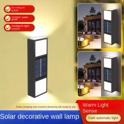 LED Solar Wall Lamp Outdoor Waterproof Sunlight Powered Garden Light For Fence Yard Villa Wall Decoration Solar Wall Lights